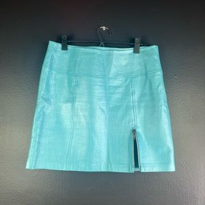 y2k lambs skin leather skirt